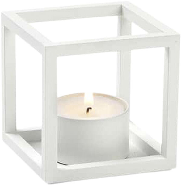 Kubus T, Candle Holder, White