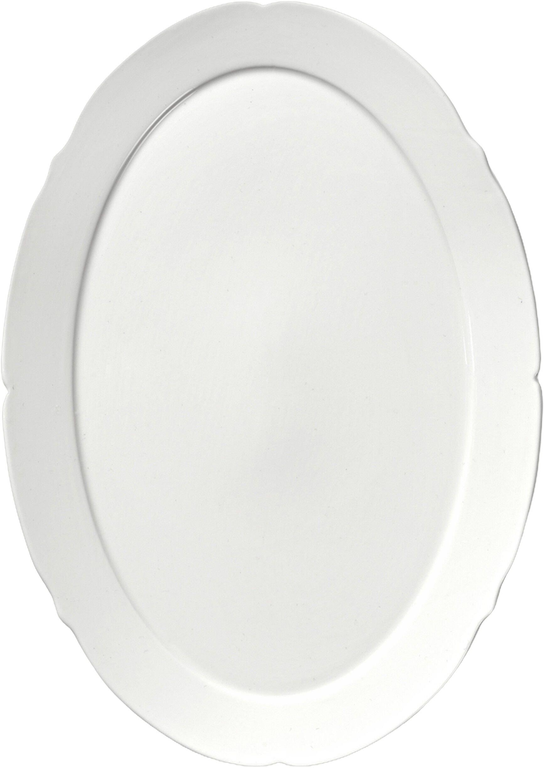 OVAL PLATE L WHITE SILHOUETTE