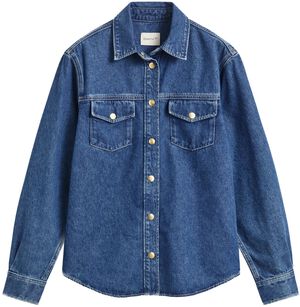 GOLD BUTTON DENIM SHIRT