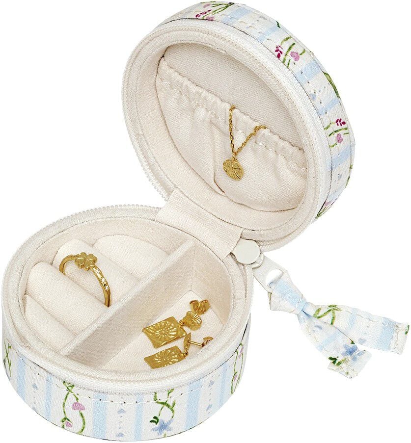 Round Jewelry Box - Small Garden Magic Ivory