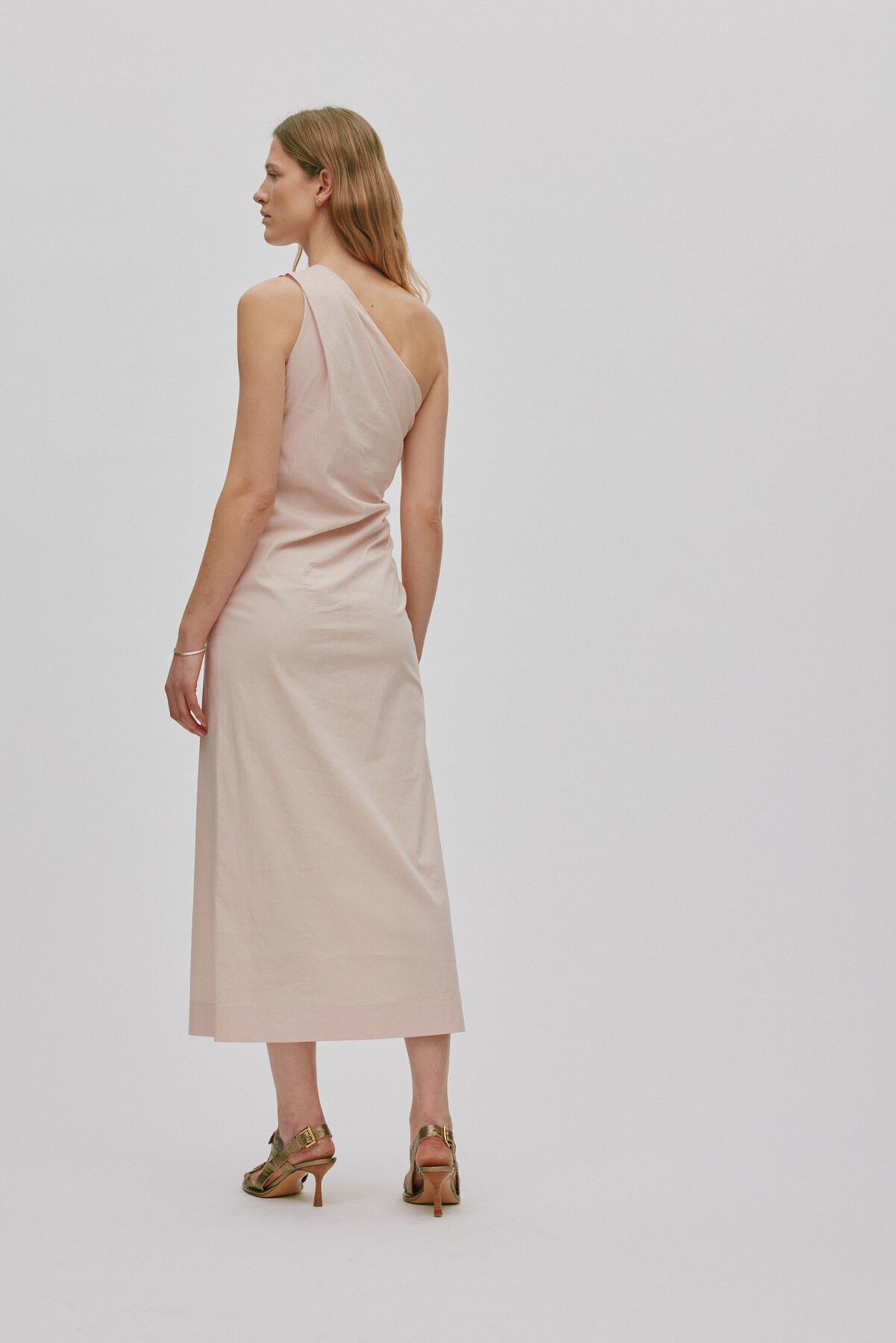 Papery one shoulder long dress - Ar