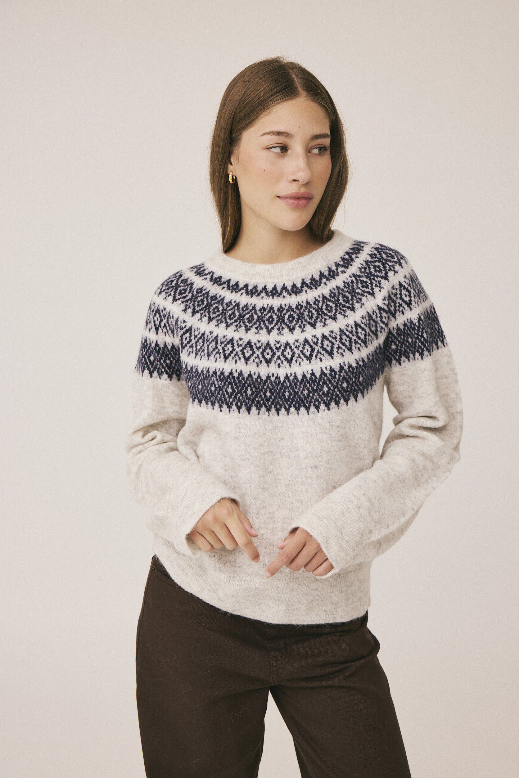 Cindi 9 Striksweater - Alpakamix RWS