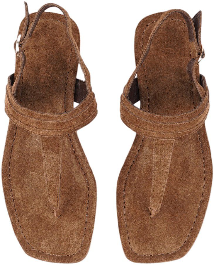 CARINI - SOFT LEATHER SANDAL / RUBBER SOLE