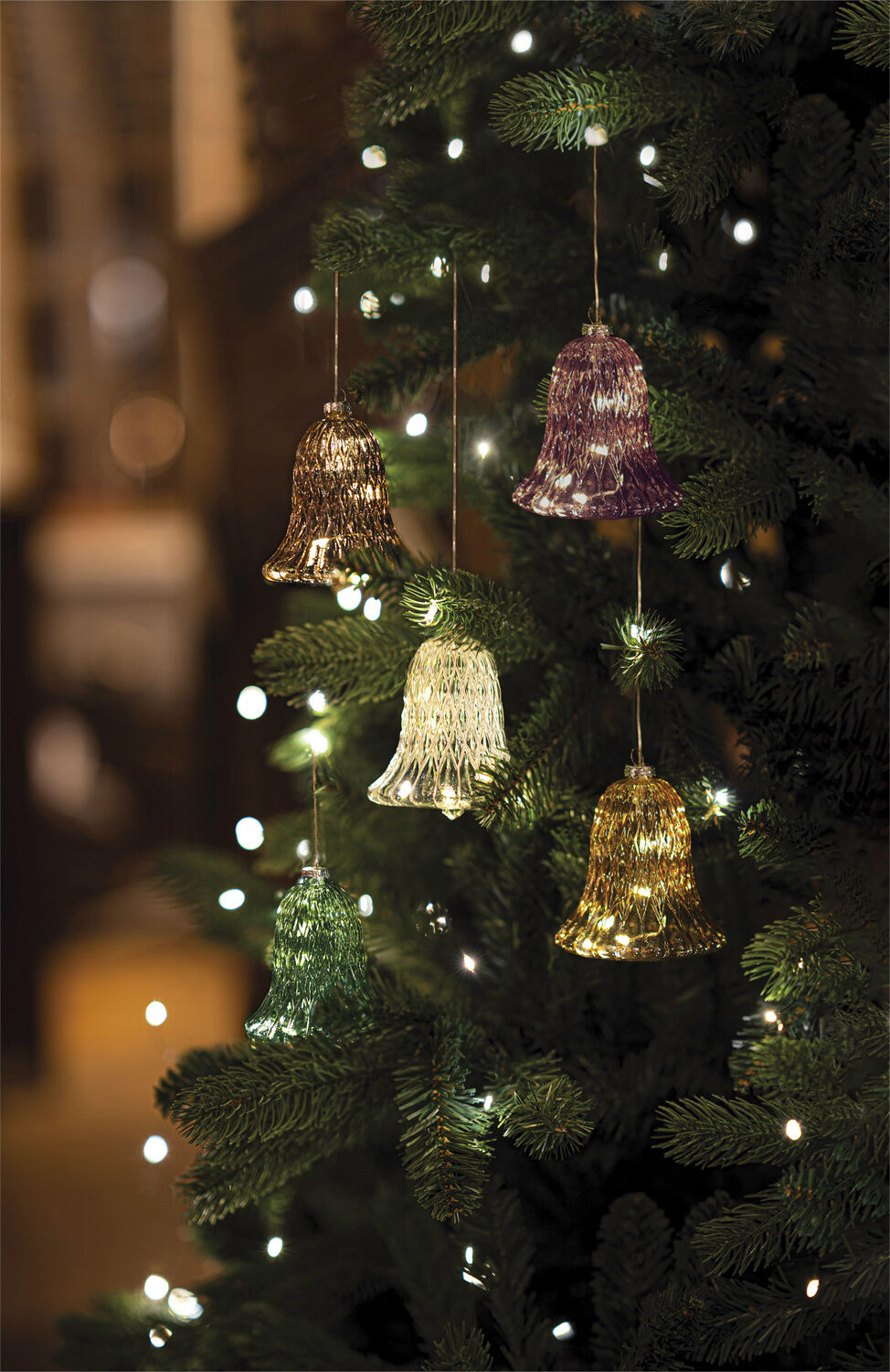 Luna Klokke H10cm, Bordeaux