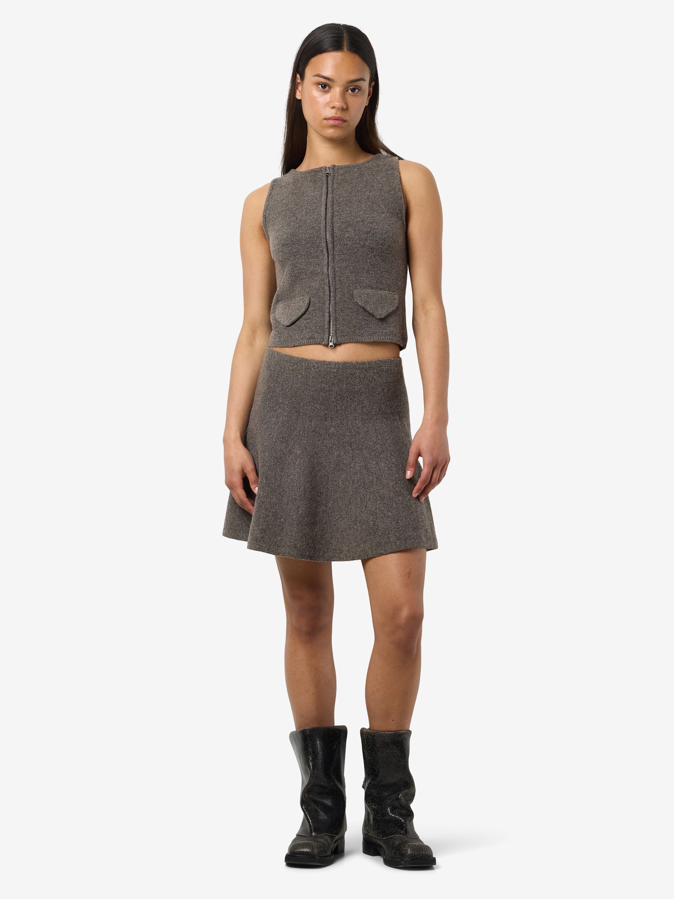 Nmsloan Nw Short Knit Skirt Fwd