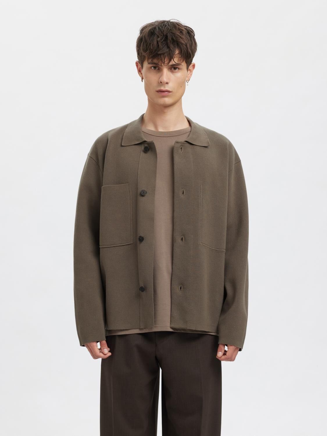 ANRHARKI LS KNIT POLO CARDIGAN