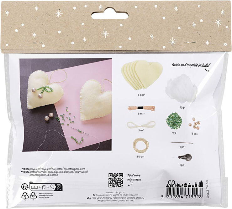 Mini DIY Kit Syning, Hjerter
