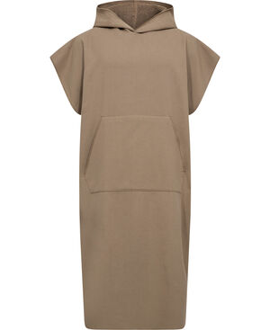 Poncho flat one side/terry back khaki One Size