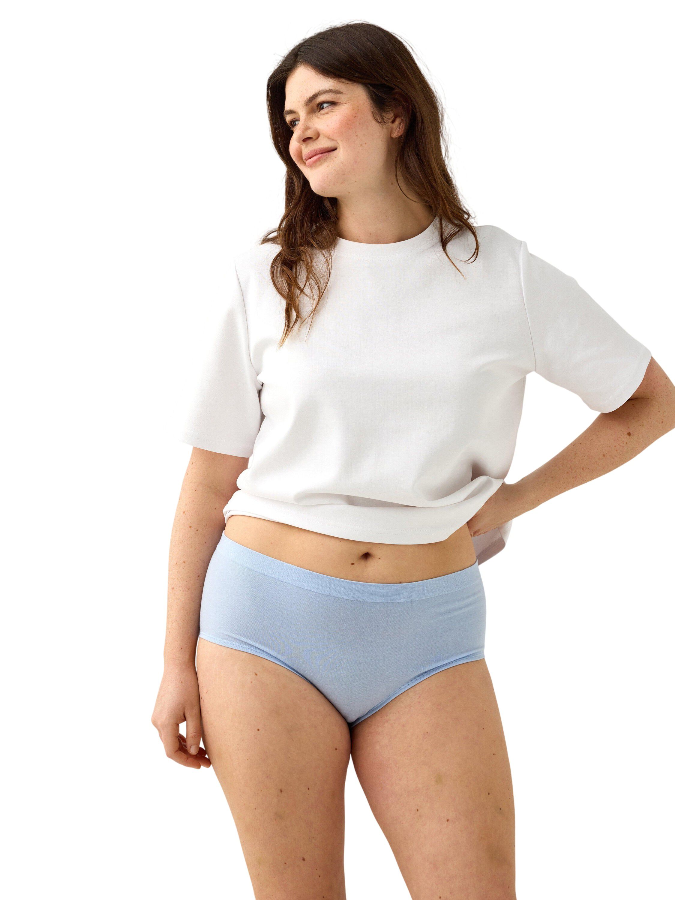 Bl&oslash;de, str&aelig;kbare trusser med almind