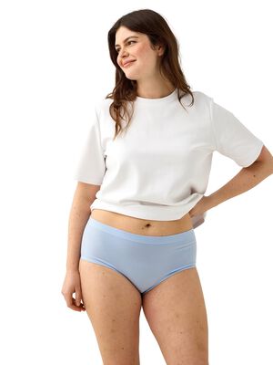 Bl&oslash;de, str&aelig;kbare trusser med almind