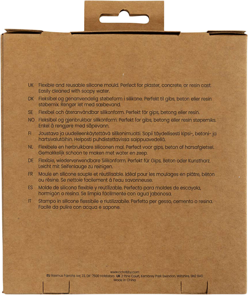 Silikoneform, Musling, H: 3 cm, L: 13,2 cm, B: 13,3 cm.