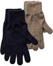3920 2 Pack Knitted Gloves Navy Beige