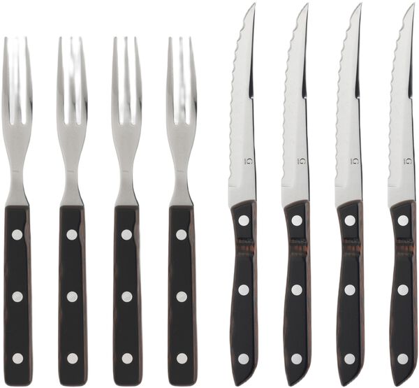 Biffbestikk/grillbestikk Old Farmer Classic 8 deler Tre/Stål