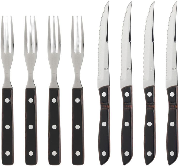 Biffbestikk/grillbestikk Old Farmer Classic 8 deler Tre/Stål