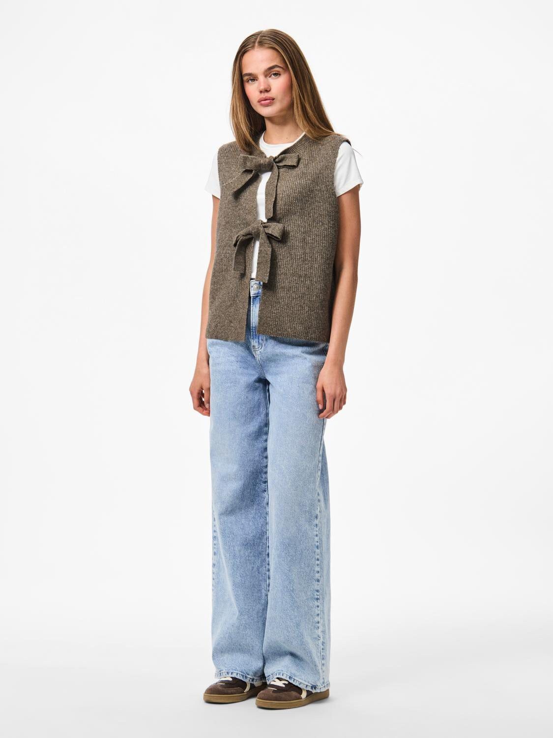Pcsilly Sl Rev Tie Vest Knit Noos Bc