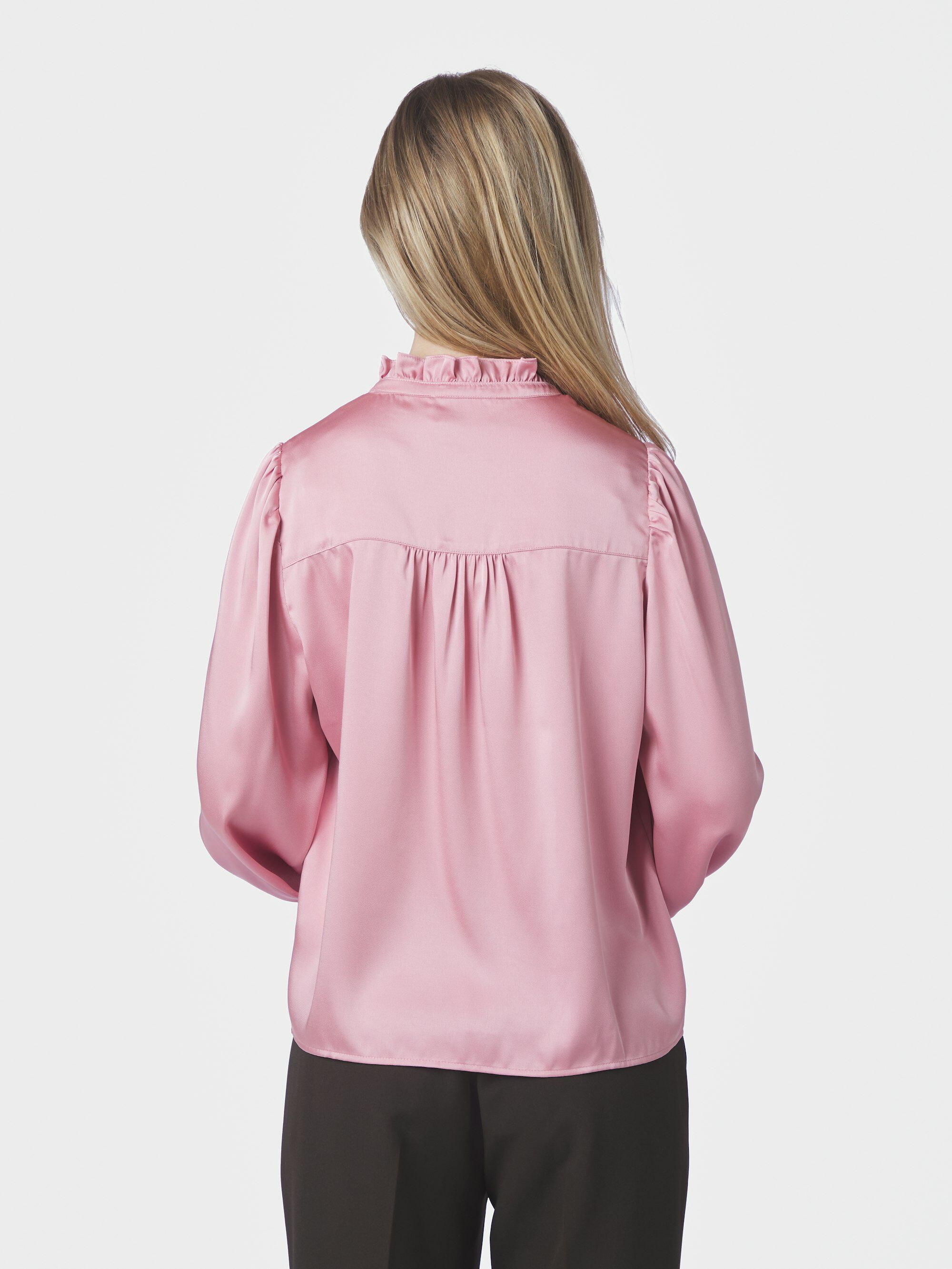 Delsie Drapy Sateen Blouse