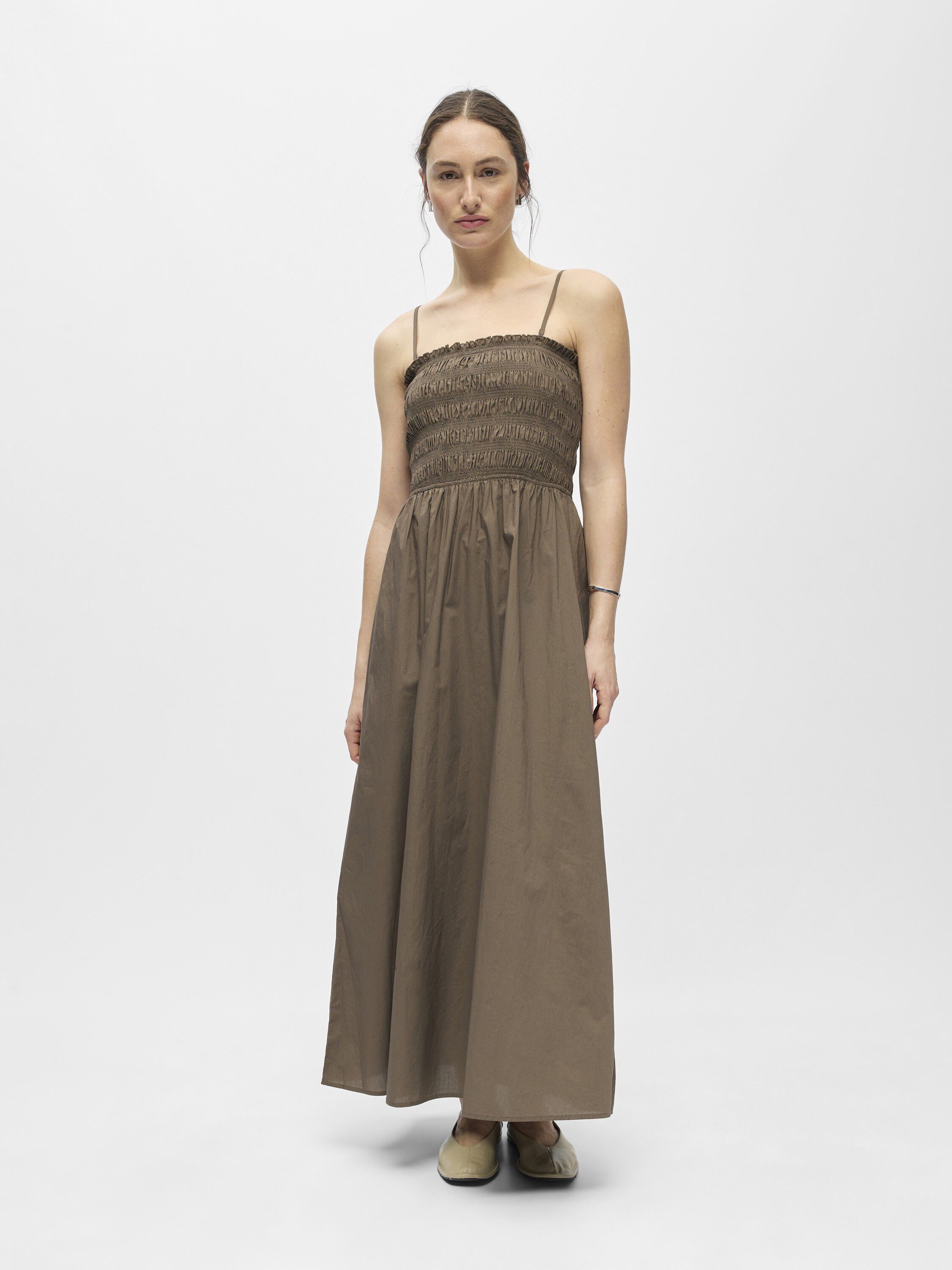 Objelly Hope S/L Re Smock Midi Dress 144