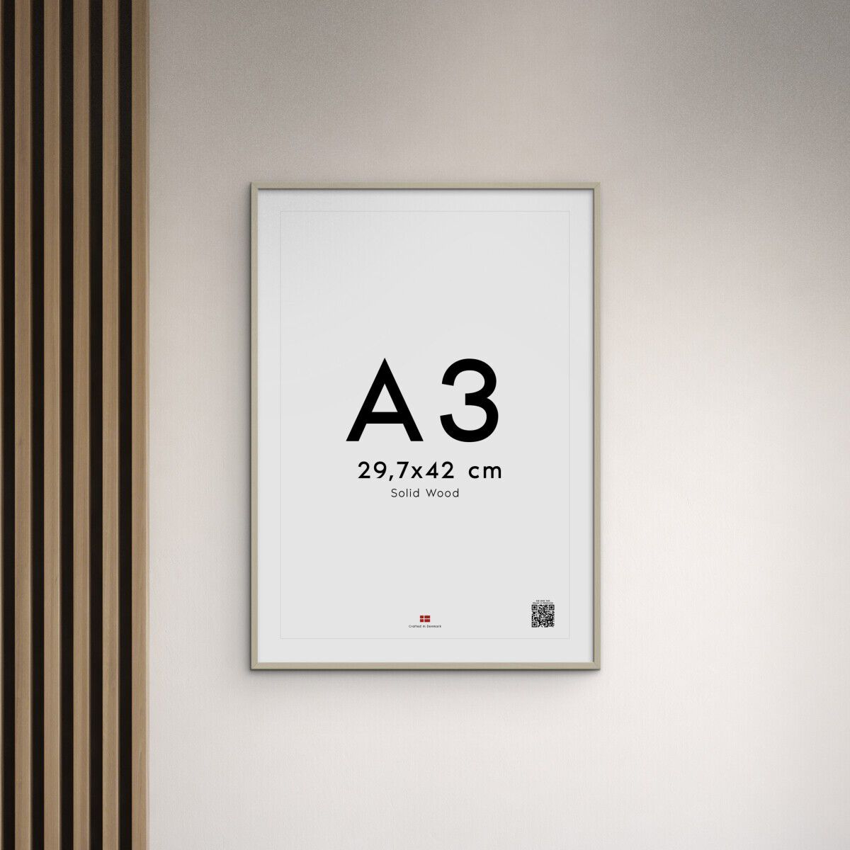 Poster&Frame - Cashemire grey wood 29,7x42cm (A3)