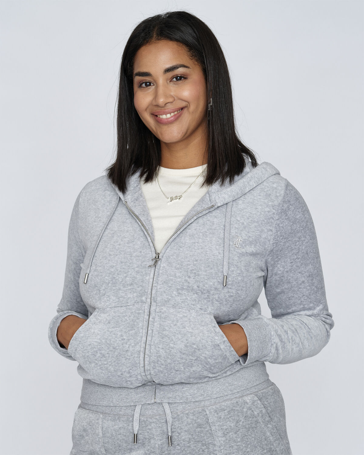 Robertson Classic Velour Zip Trough Hoodie