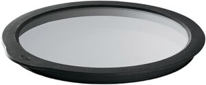 Glasslokk 12 cm Klar/Svart