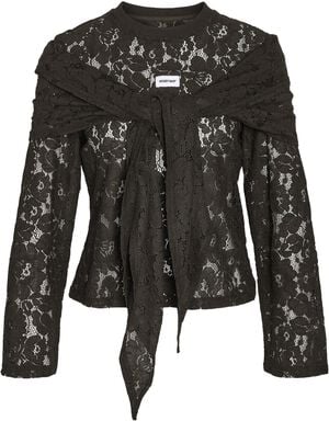 NMVENNA L/S SCARF LACE TOP