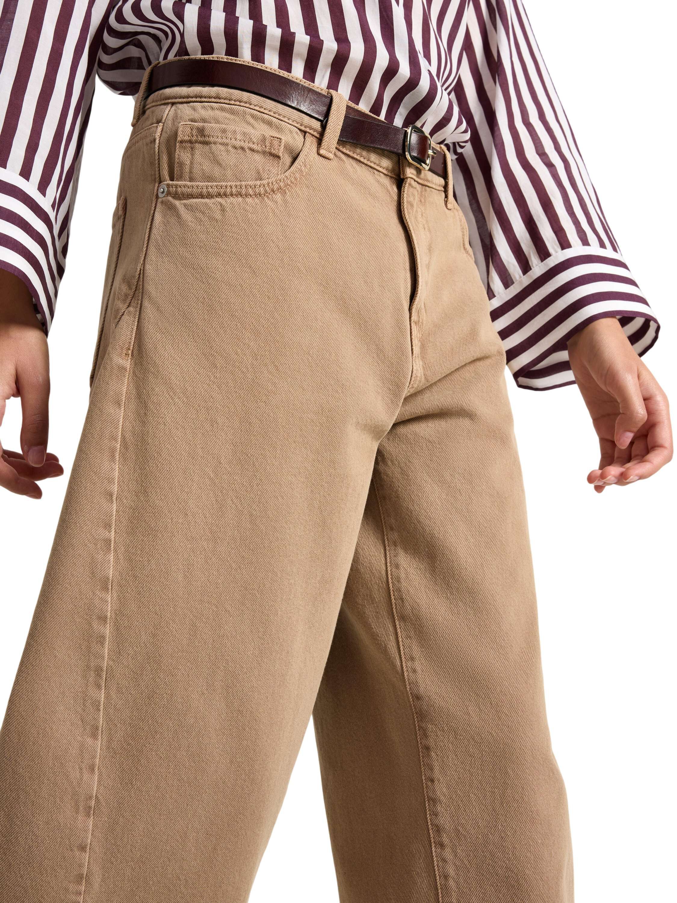 Tapered trousers in cotton twill wi