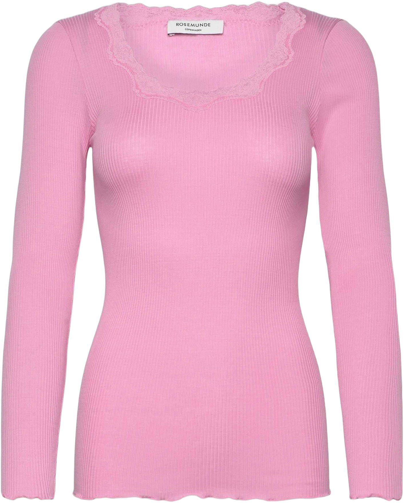 RWBabette Silk LS U-neck Lace T-shirt