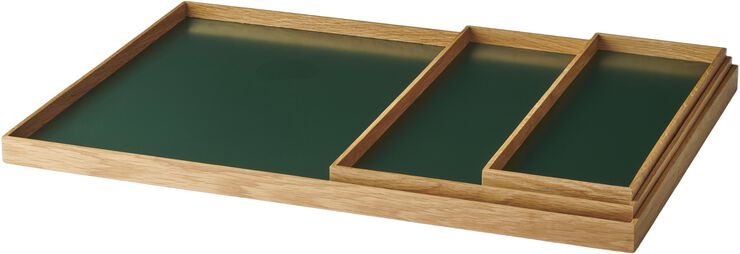 Frame tray small oak/green