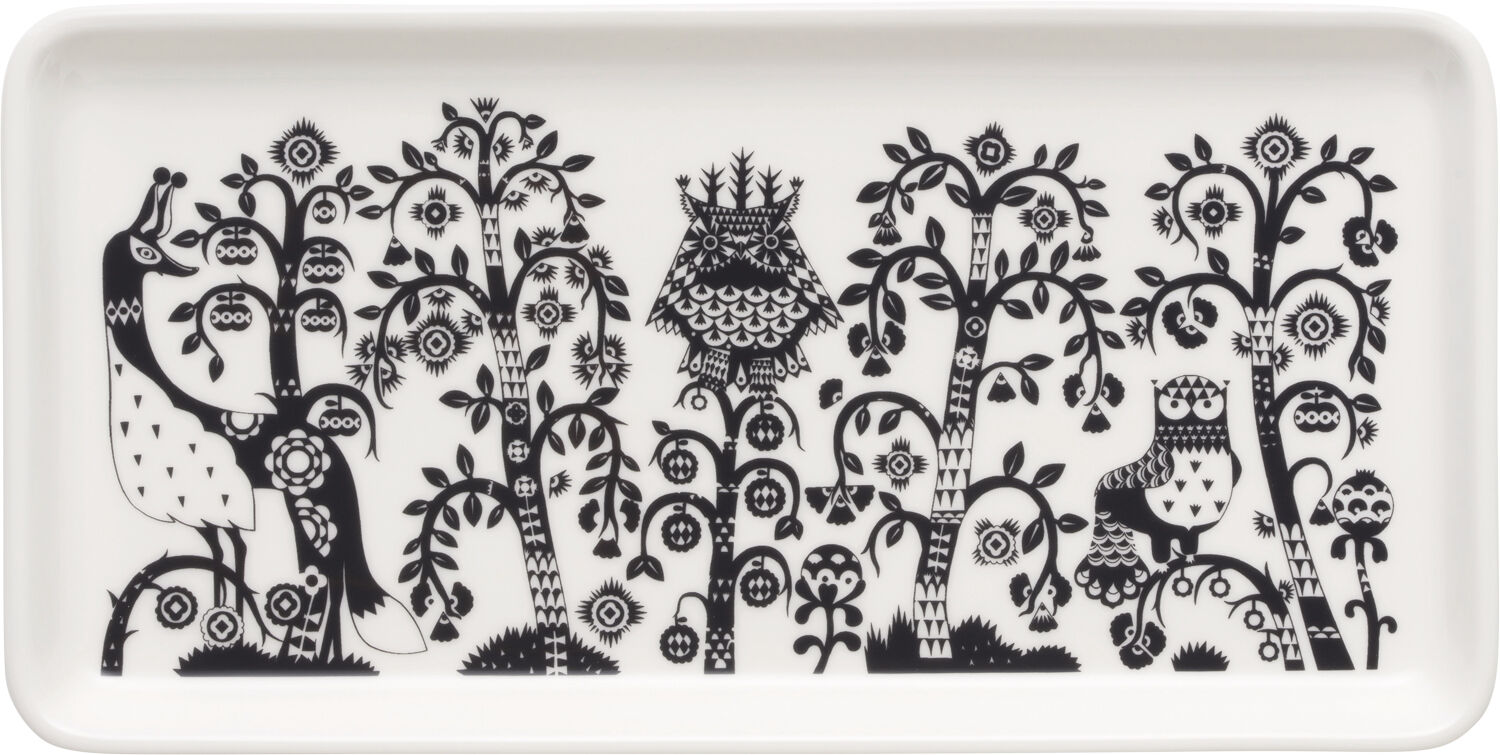 Taika tallerken aflang 12x24cm sort