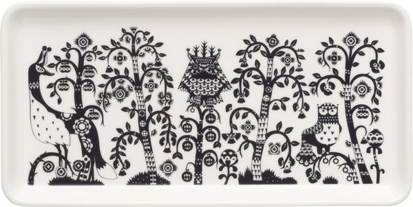 Taika tallerken aflang 12x24cm sort