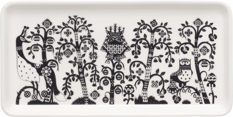 Taika tallerken aflang 12x24cm sort