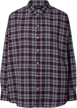 PCVIOLET LS FLANNEL SHIRT NO/BUTTON