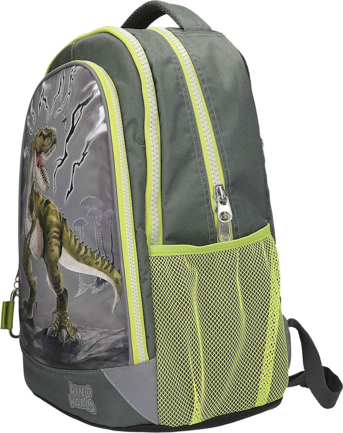 Dino World Skolerygsæk Reflector