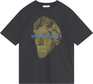 WWHaider Striped Face T-shirt GOTS