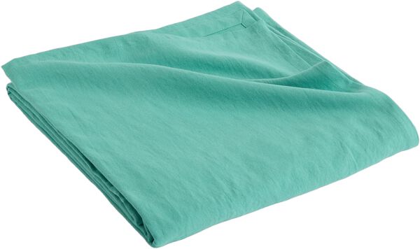 Linen Bedspread-240 x 260-Emerald green
