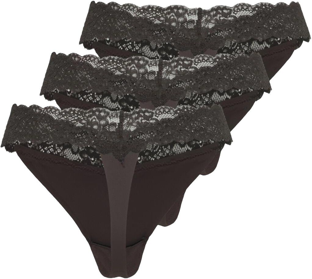 Onlchloe Lace S.S Thong 3-Pack Acc Noos