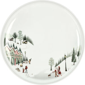 "Tallrik flat rak kant Vinter 26 cm Vit Ugnsfast porslin"