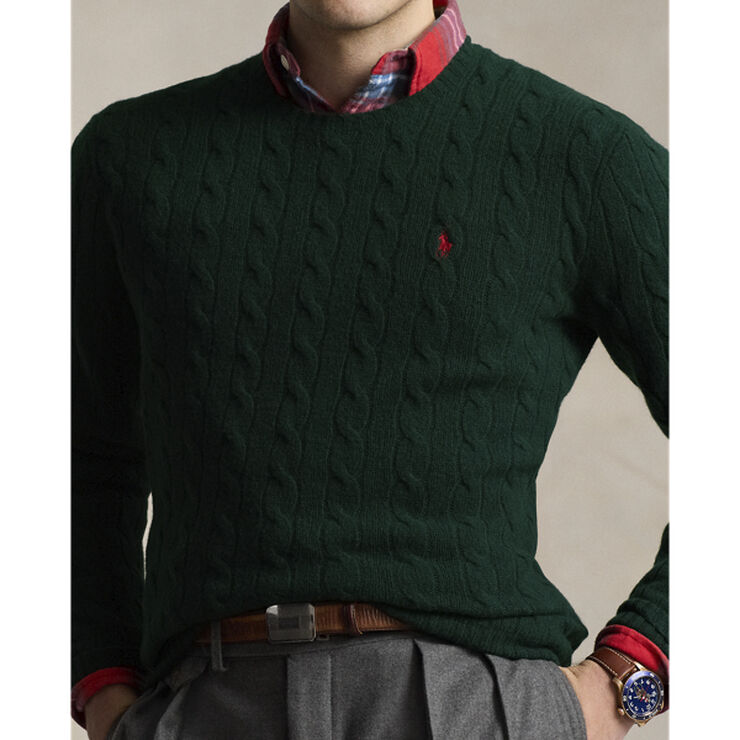 Cable-Knit Wool-Cashmere Sweater