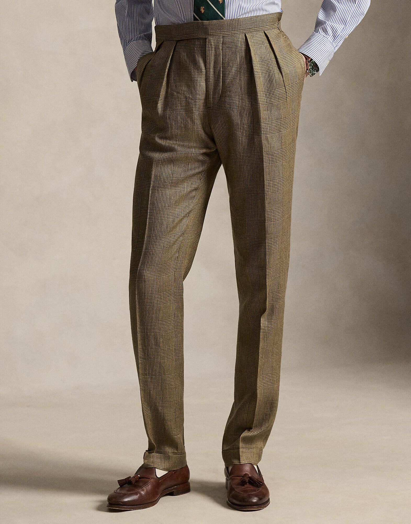 Glen Plaid Twill Suit Trouser