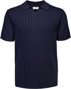 Knitted S/S v-neck polo