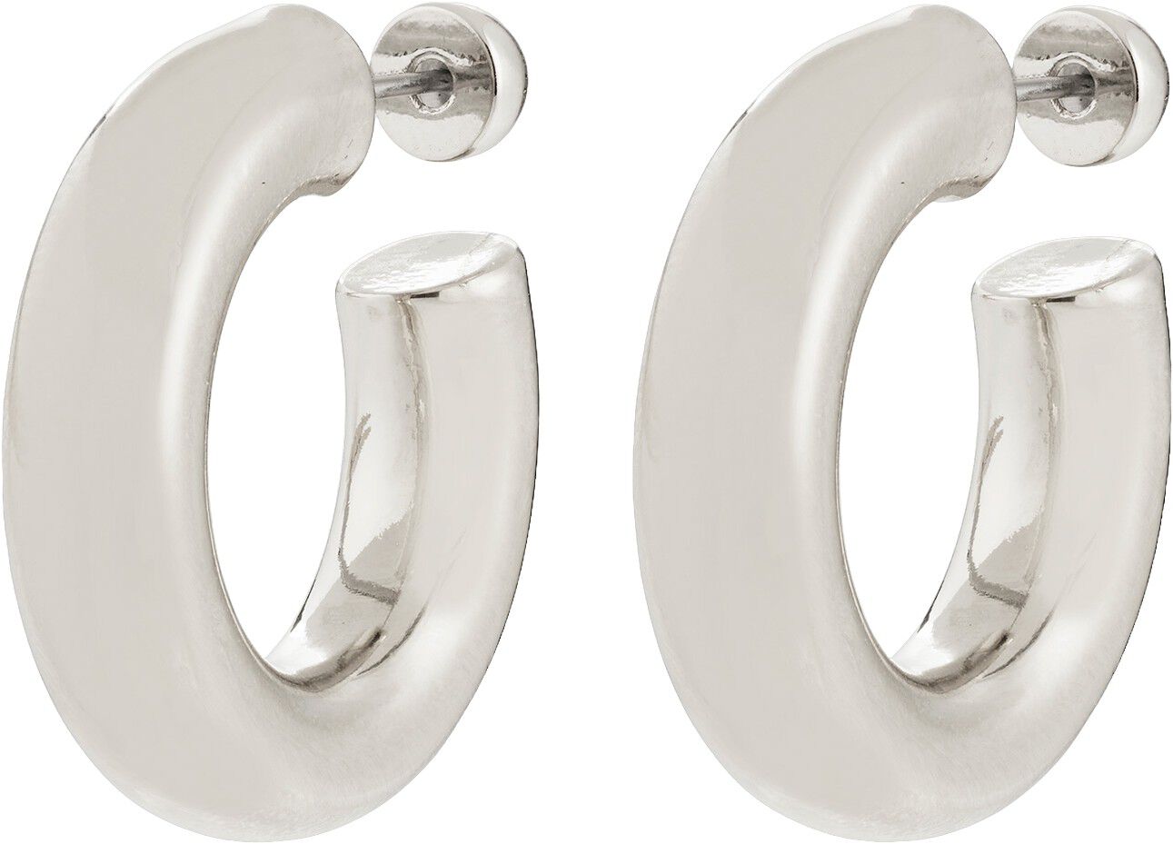 PHASE large hoops silver-plated