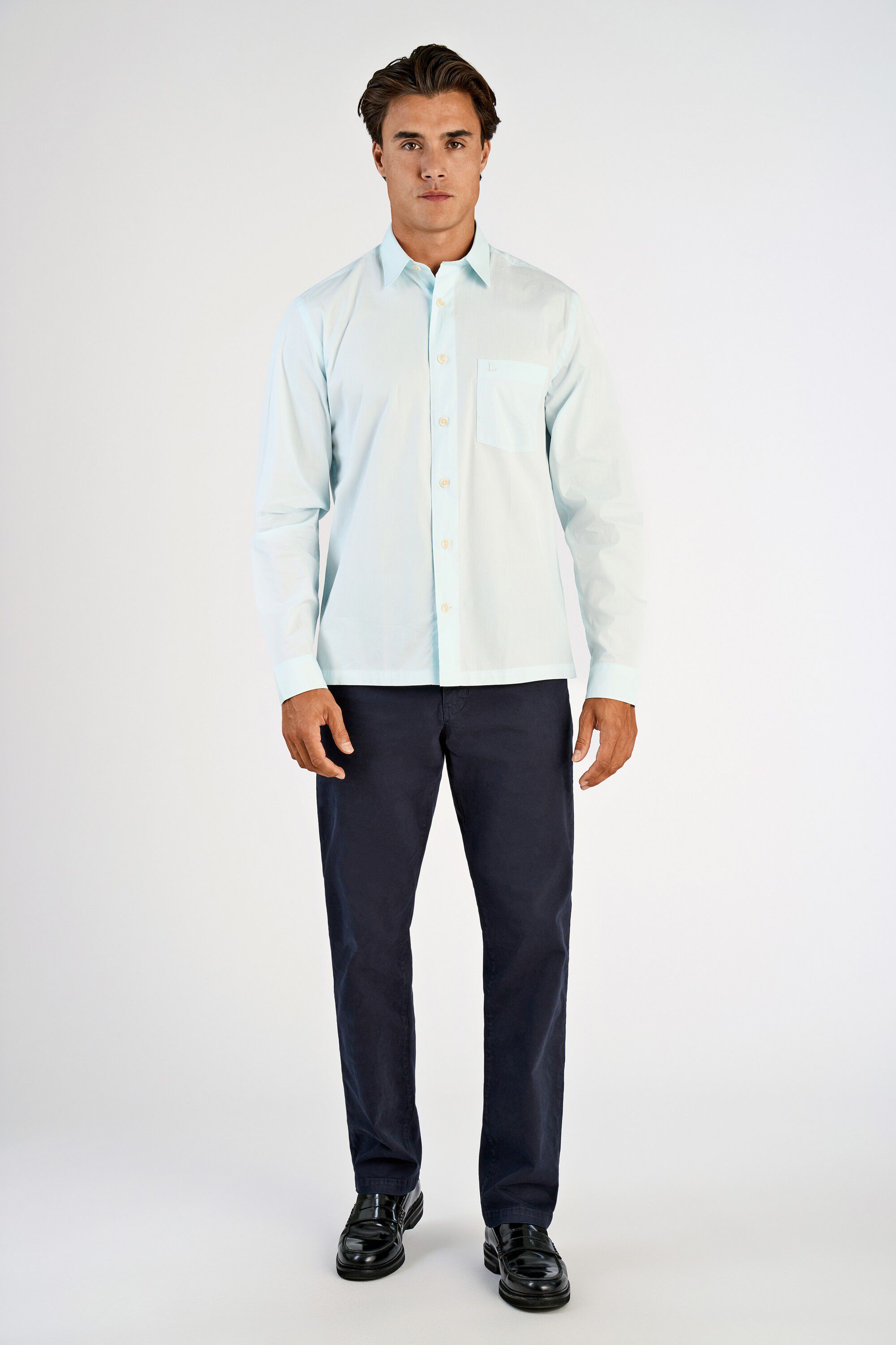 Straight hemline shirt L/S