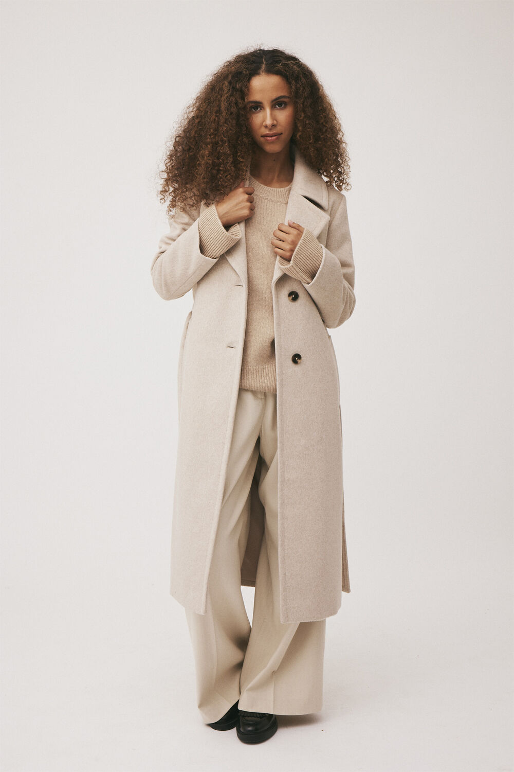 Reeva 7 Frakke - Uld mix GRS