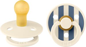 BIBS Pacifier Studio Colour 2 PACK Pin Latex Size 1 Ivory St