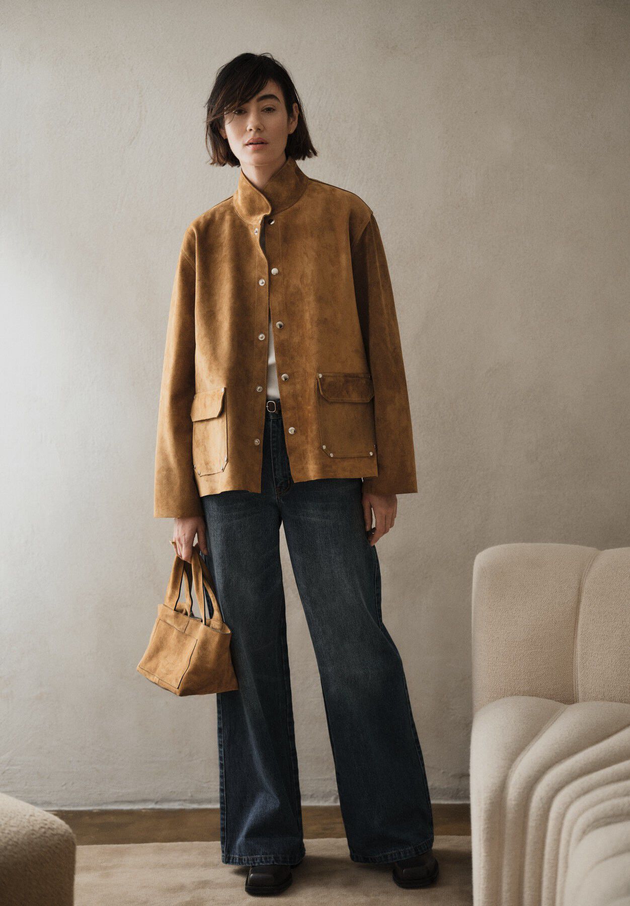 Heavy suede jacket - Thelma