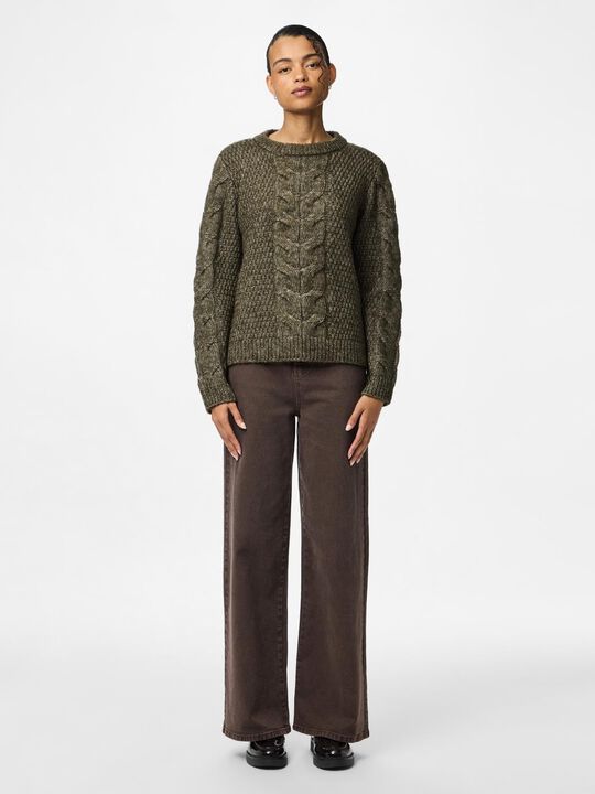 PCNINA LS O-NECK KNIT NOOS BC