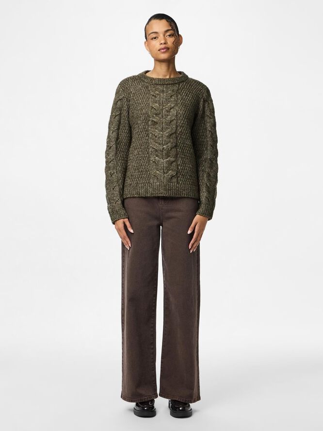 PCNINA LS O-NECK KNIT NOOS BC