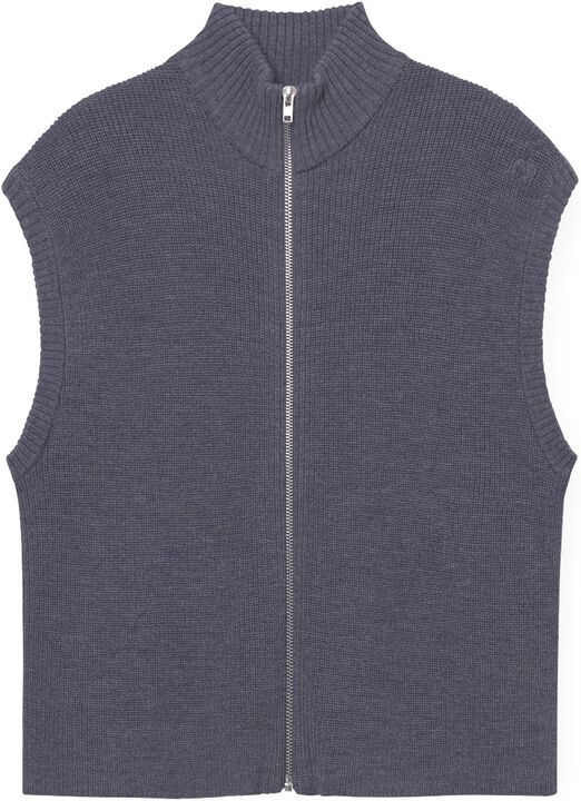 Wool Zip Vest Oslo