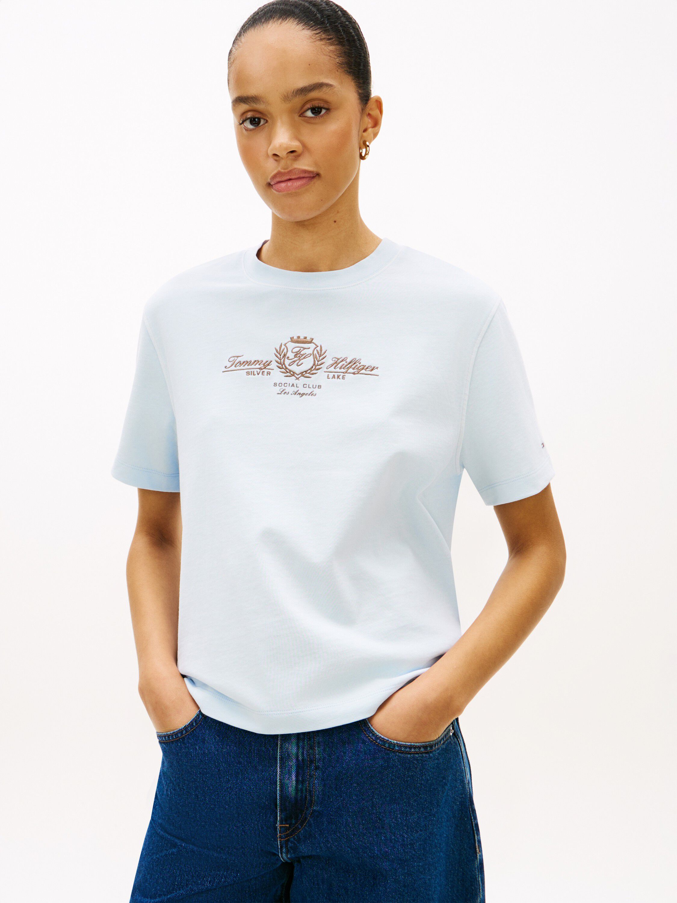 Crest Logo Embroidery Relaxed T-Shirt