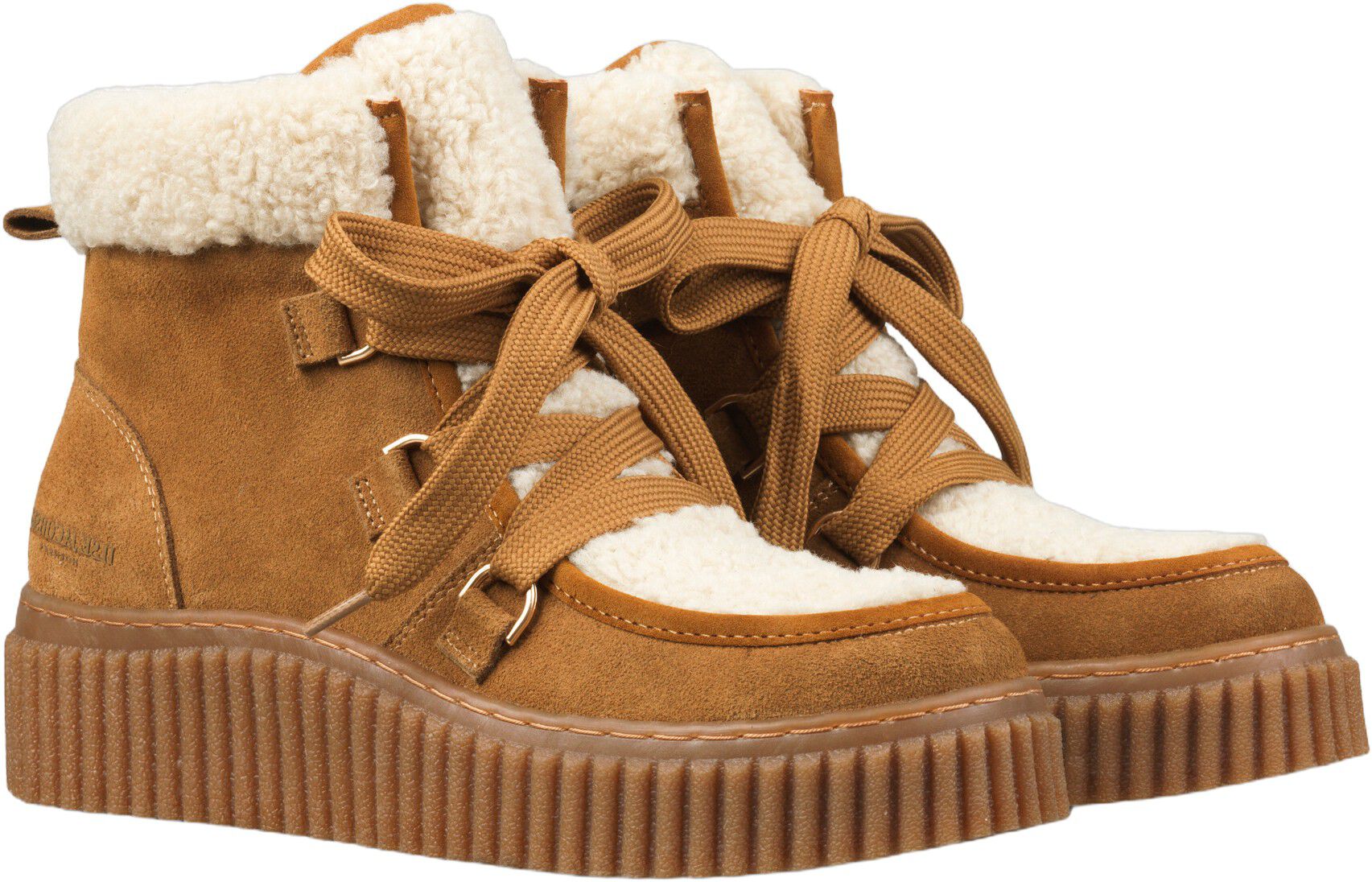 Suede Boots With Shoelaces